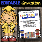 Kindergarten Graduation Invitation - Editable Announcement