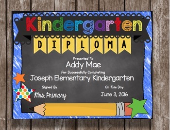 kindergarten graduation pack diploma banner invitation announcement