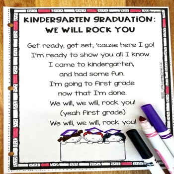 Preview of Kindergarten Graduation Poem - We Will Rock You