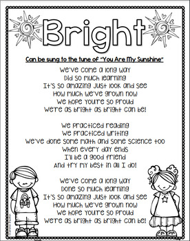 Graduation and End of the Year Song Lyrics Bundle by The Brighter