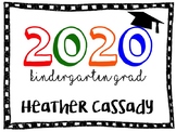 Kindergarten Graduation Sign (Editable)