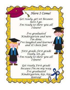 kindergarten graduation songs and poems