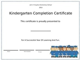 Kindergarten Graduation or Moving Up Ceremony Certificate 