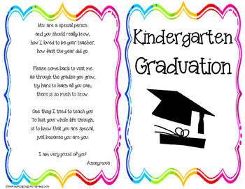 Editable Kindergarten Graduation/Celebration Printables by Live 4 Learning
