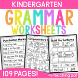 Kindergarten Grammar Worksheets - MEGA PACK