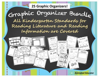 Preview of Kindergarten ELA Graphic Organizers Yearlong Set
