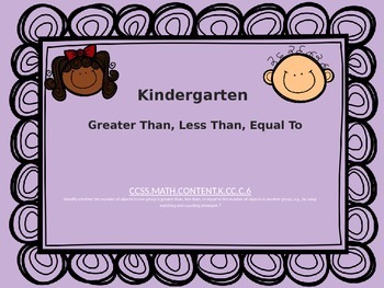 greater than less than equal to kindergarten