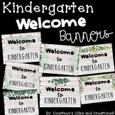 Welcome Posters - Banners - Kindergarten - Greenery Wood T
