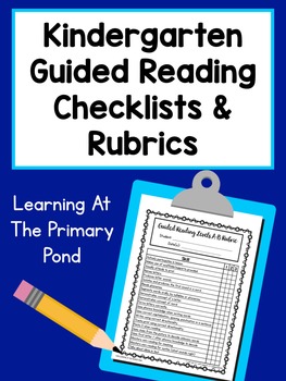 Preview of Kindergarten Guided Reading Checklists and Rubrics