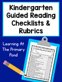 Kindergarten Guided Reading Checklists and Rubrics
