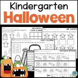 Kindergarten HALLOWEEN Reading Activities & Math Worksheet
