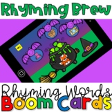 Kindergarten Halloween Boom Cards Rhyming Game