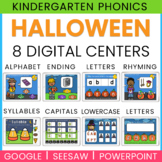 Kindergarten Halloween Digital Phonics Centers Fall | Sees