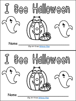 Preview of Halloween Emergent Reader- I See Halloween- Kindergarten Level A