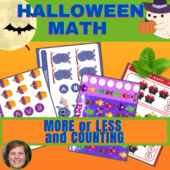 Preview of Kindergarten Halloween Math/ More or Less and Counting to 10