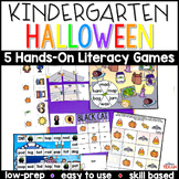 Kindergarten Halloween Reading and Literacy Center Games
