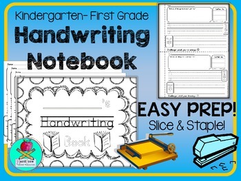 Preview of Kindergarten Handwriting Book {Slice & Staple Easy Prep} Word Study F&P