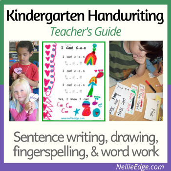 Preview of Kindergarten Handwriting Teacher's Guide: Lessons, Sentence Practice & Word Work