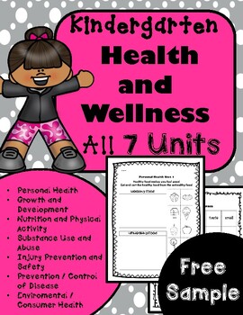 Preview of Kindergarten Health FREE / Sample