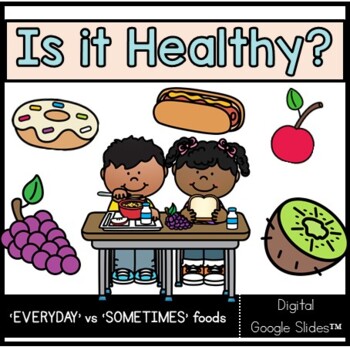 Preview of Kindergarten Healthy Living: 'Sometimes' vs 'Everyday' Foods Google Slides