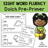 Kindergarten High Frequency Sight Word Fluency Practice Bo