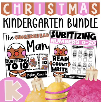 Preview of Kindergarten Holiday 2024 Math Bundle