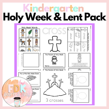 Preview of Kindergarten Holy Week and Lent Pack