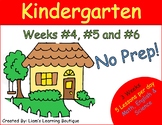 Kindergarten Home Distance Learning Week #4, #5 & #6 BUNDLE Pack!