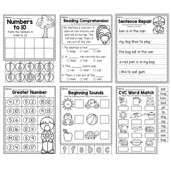 educational learning activities for kindergarten