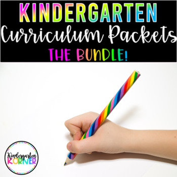 Preview of Kindergarten Homeschool Curriculum Journals Packets ELA & Math NO PREP BUNDLE