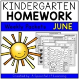 Kindergarten Homework- June (English Only) Aligned to CC