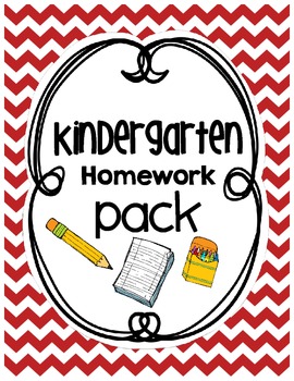 Kindergarten Homework Pack by Elysia Faulkner | Teachers ...