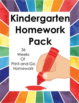 Preview of Kindergarten Homework Pack