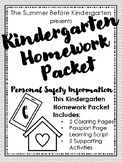 Kindergarten Homework Packet - Personal Safety Information