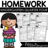 Kindergarten Homework Packets Quarter Four