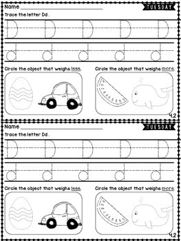 Kindergarten Homework Wonders Edition: Unit 4 by The Daily Alphabet