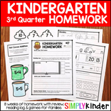 Kindergarten Homework with Weekly Family Games - 3rd Quarter