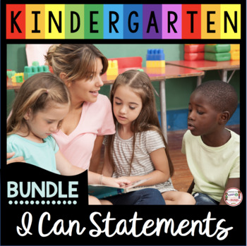 Preview of Kindergarten I Can Statements BUNDLE - ELA - Math - Social Studies - Science