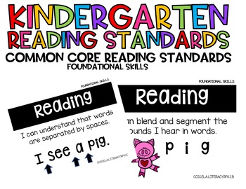 Preview of Kindergarten I Can Statements: Foundational Skills and Writing