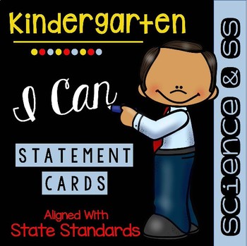 Preview of Kindergarten I Can Statements - Science and Social Studies Standards - Posters
