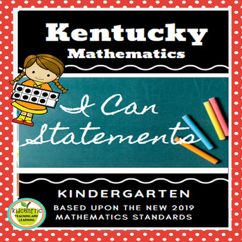 Preview of Mathematics Kindergarten "I Can" Statements for KY NEW Mathematics Standards
