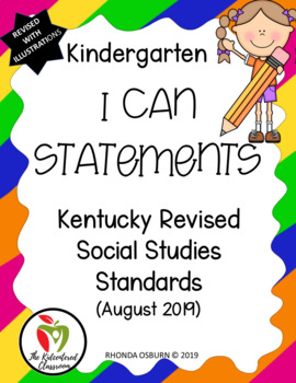 Preview of Kindergarten Illustrated "I Can" Statements for KY Social Studies Standards