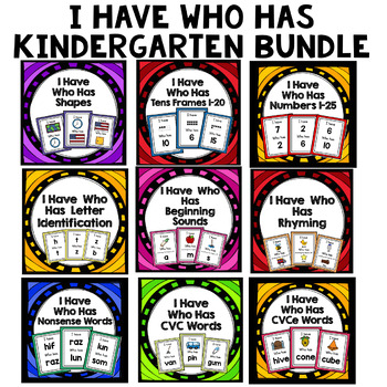 Preview of I have Who has Kindergarten bundle