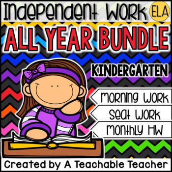 Preview of Kindergarten Independent Work Bundle