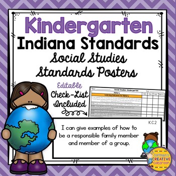 Preview of Kindergarten Indiana Social Studies Standards