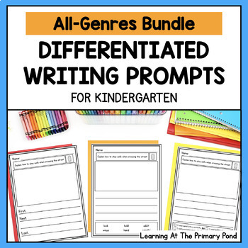 Preview of Kindergarten Writing Prompts | Informational, Narrative, Opinion Writing BUNDLE