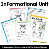 Kindergarten Informational Unit | All About Writing | Writ