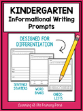 Kindergarten Informational Writing Prompts For Differentiation