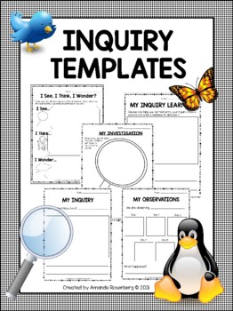 Preview of Kindergarten Inquiry Templates-Science-Writing