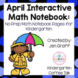 Kindergarten Interactive Math Notebook for April | Distanc